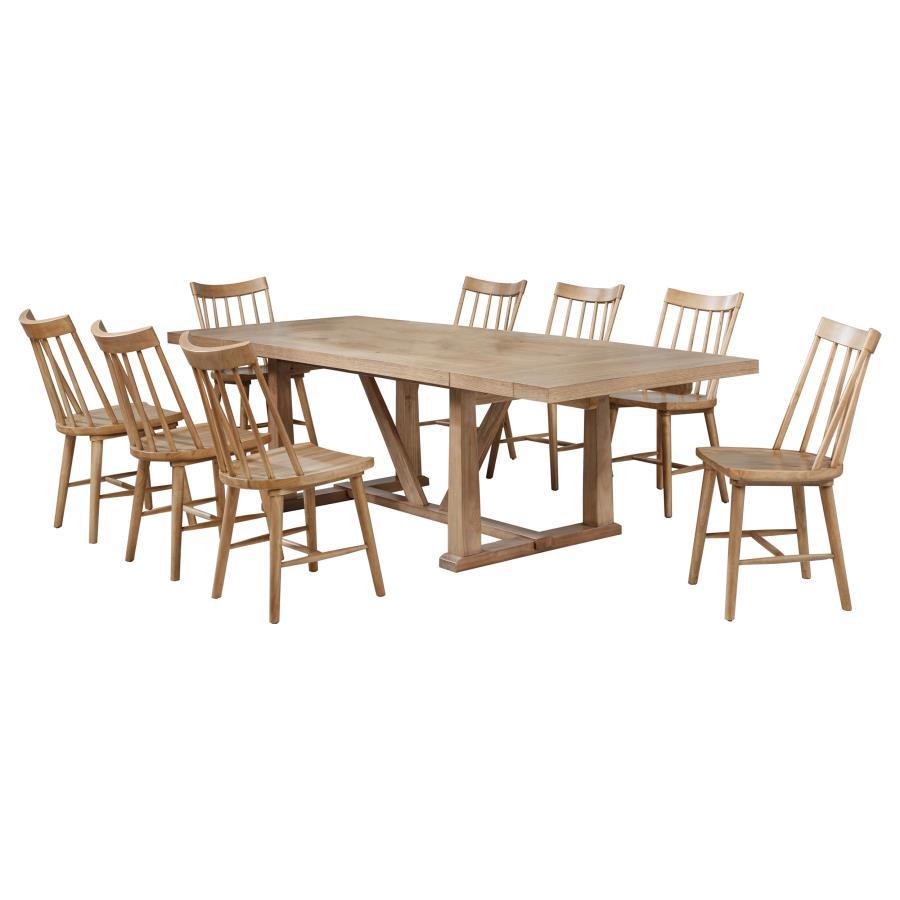 Middleton - 106" Extension Leaf Dining Set 8 + Piece Dining Room Sets by Coaster Fine Furniture - Walls Furniture & Mattress