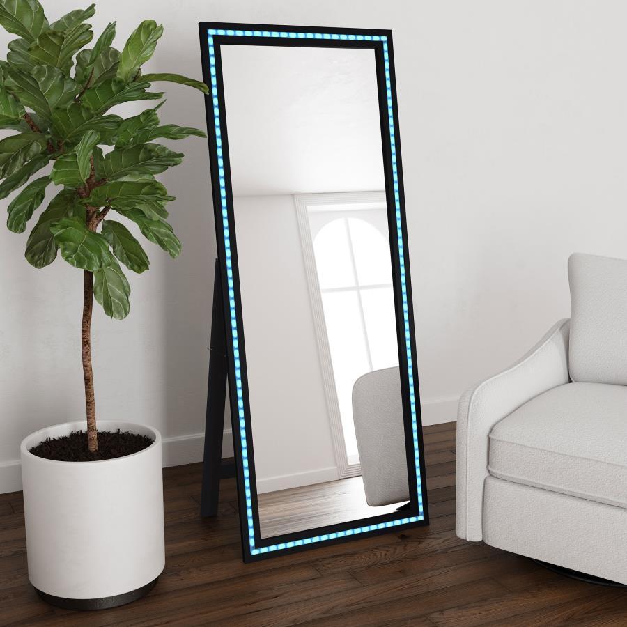 Windrose - Tempered LED Standing Mirror Floor Mirrors by Coaster Fine Furniture - Walls Furniture & Mattress