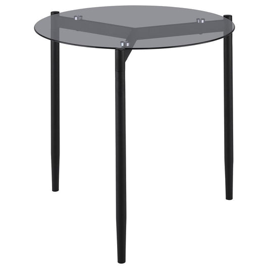 Rosalie - Round Smoked Glass Top Table End Tables by CoasterEveryday - Walls Furniture & Mattress
