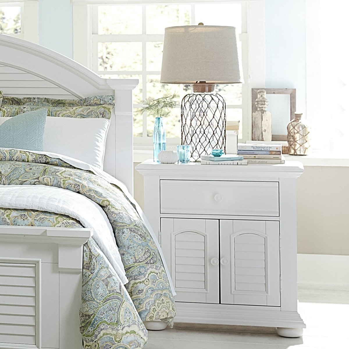 Summer House - Nightstand - White Accent Nightstands by Liberty Furniture - Walls Furniture & Mattress