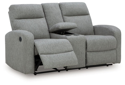 Gauntlet - Double Recline Loveseat With Console - Sterling Reclining Loveseats by Signature Design by Ashley® - Walls Furniture & Mattress