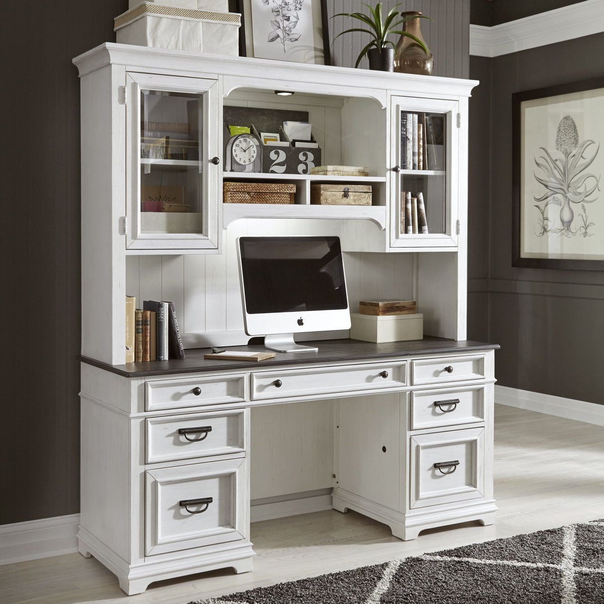 Allyson Park - Credenza & Hutch - White Credenzas & Hutches by Liberty Furniture - Walls Furniture & Mattress