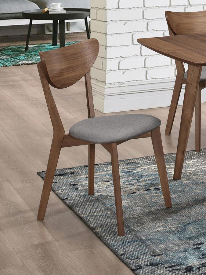 Alfredo - Dining Side Chair (Set of 2) - Gray And Natural Walnut Chair Sets by CoasterEveryday - Walls Furniture & Mattress