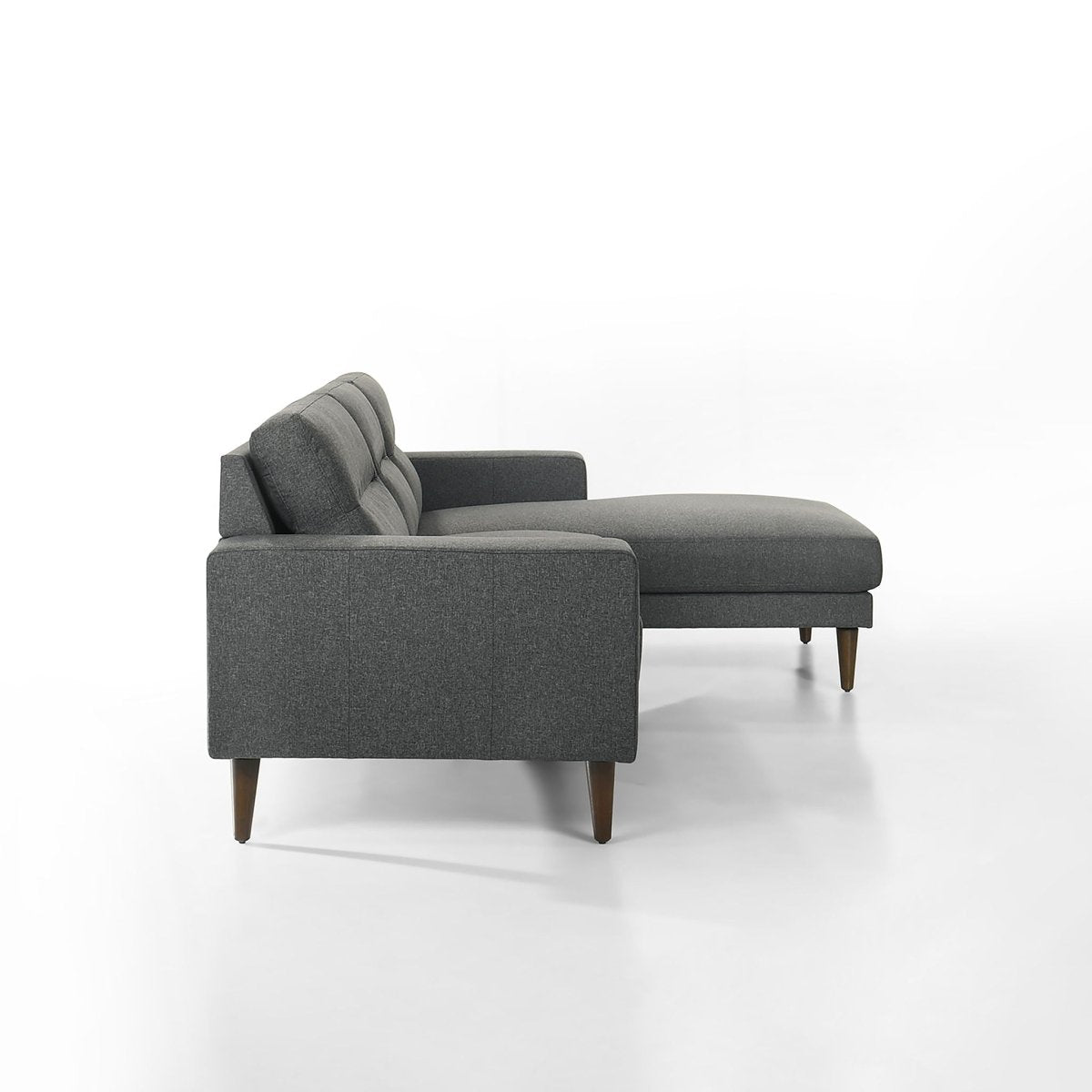Vale - 2 Piece Chaise Sectional - Gray Stationary Sectionals by New Classic - Walls Furniture & Mattress
