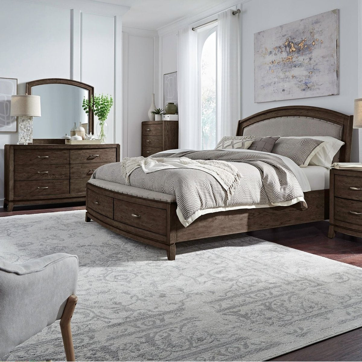 Avalon - Upholstered Bedroom Set 3 Piece Bedroom Sets by Liberty Furniture - Walls Furniture & Mattress