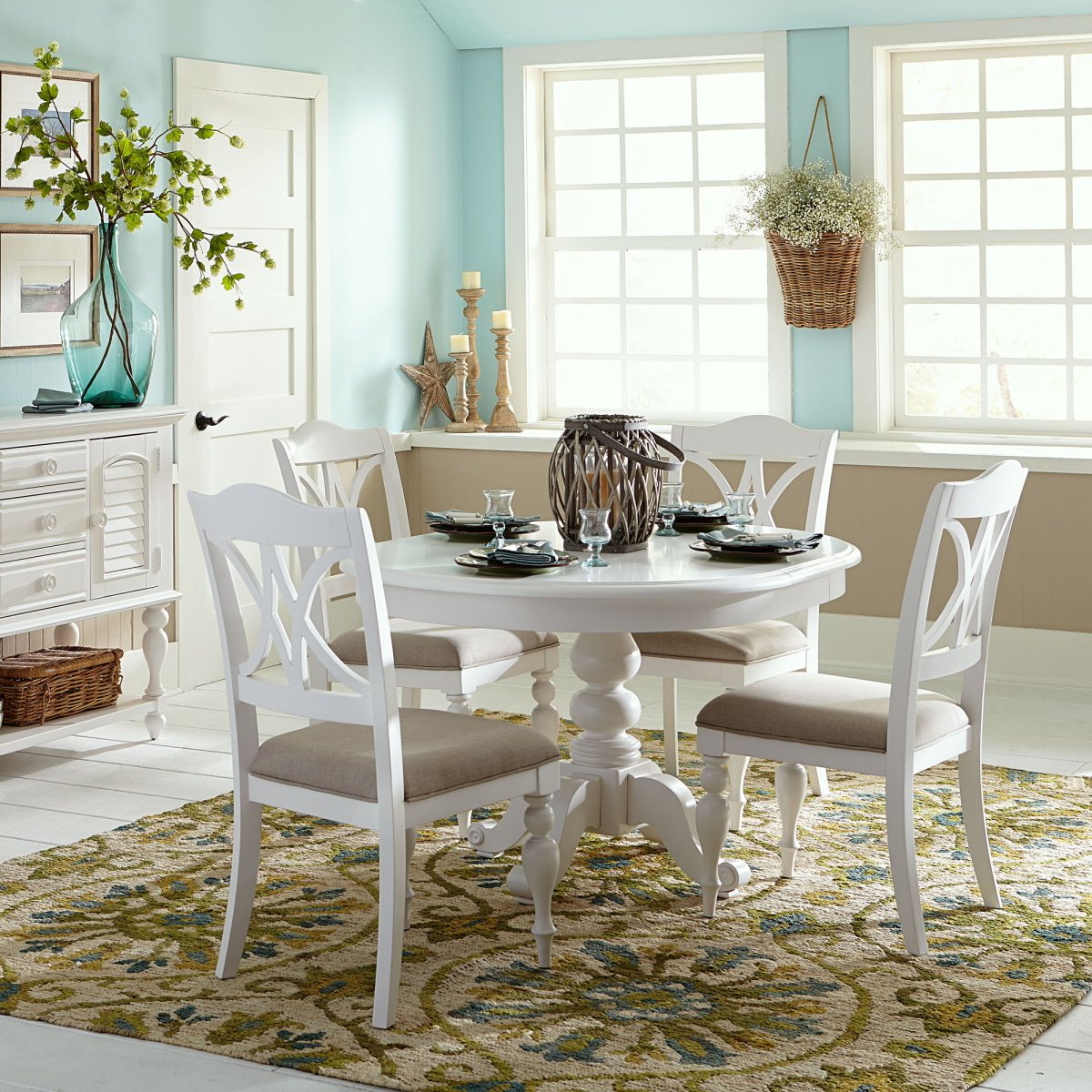 Summer House - Pedestal Table Set 5 Piece Dining Room Sets by Liberty Furniture - Walls Furniture & Mattress