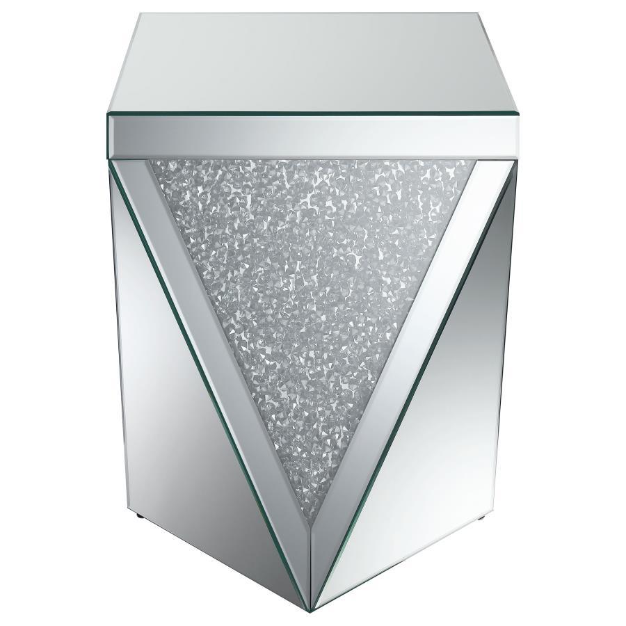 Amore - Square Mirrored Acrylic Crystal Table End Tables by CoasterElevations - Walls Furniture & Mattress