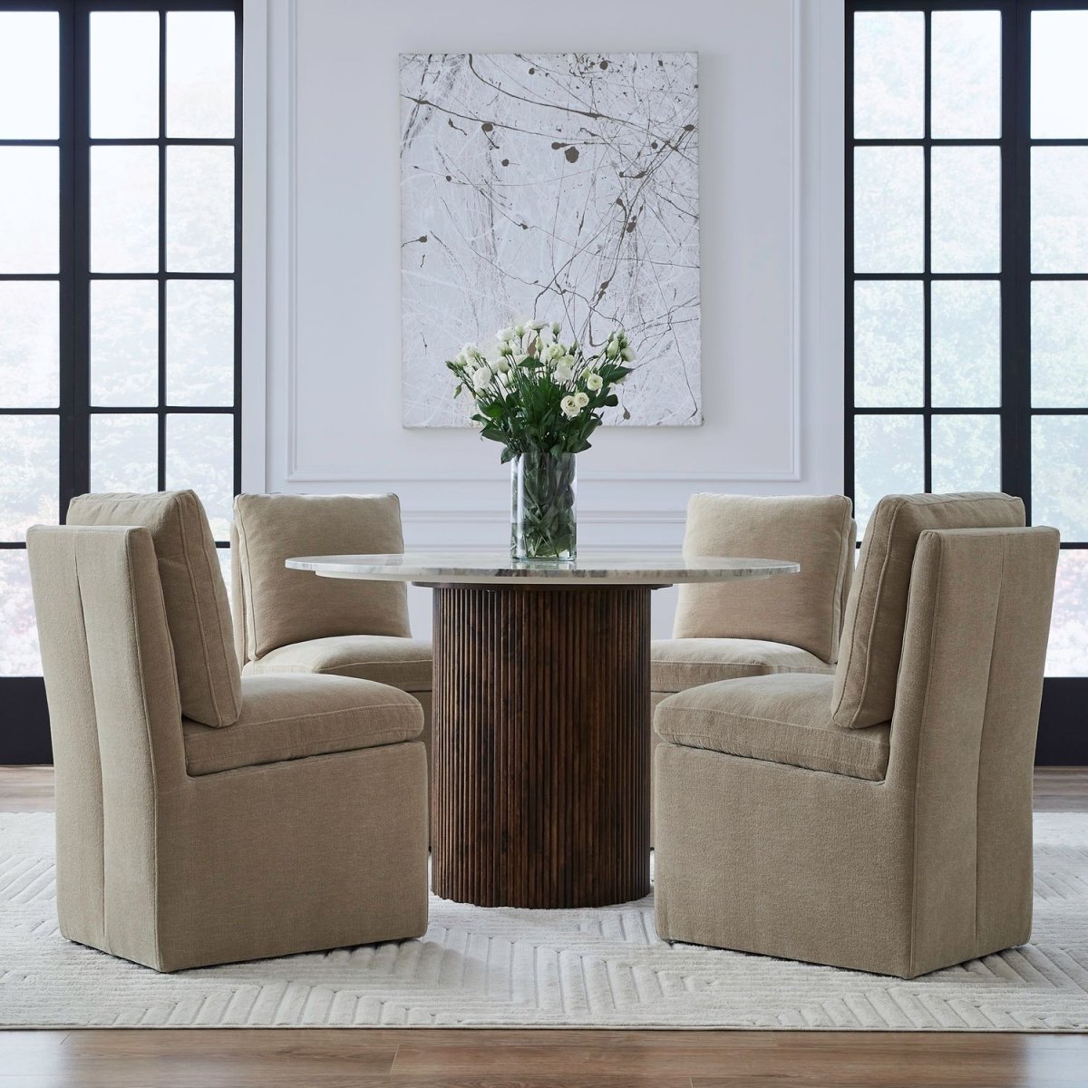 Accent Dining - Accent Dining Chair With Casters Side Chairs by Liberty Furniture - Walls Furniture & Mattress