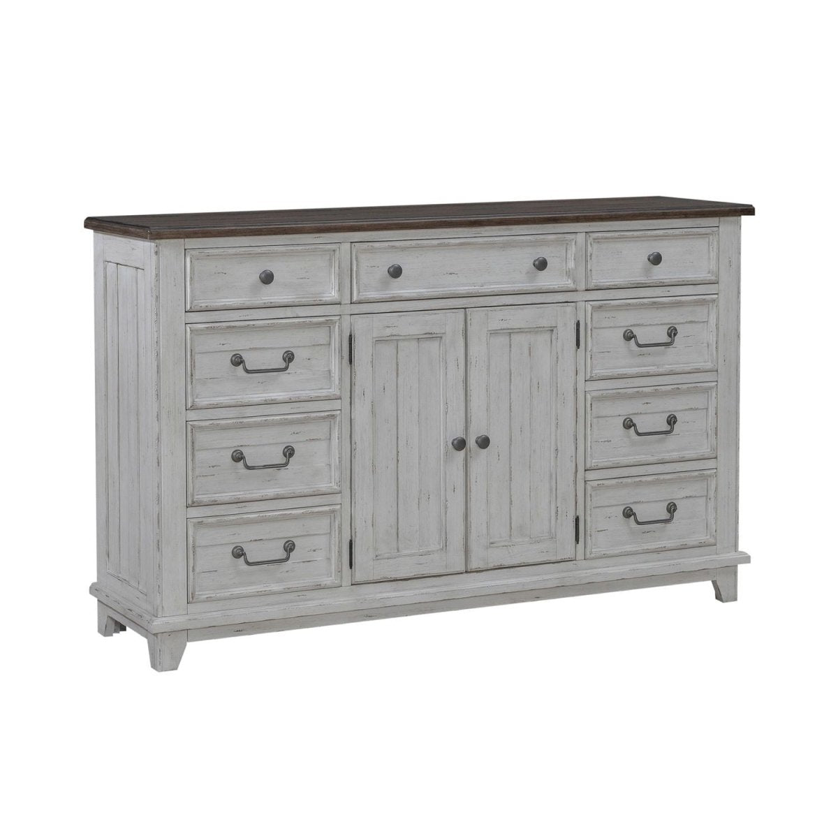 River Place - 2 Door 9 Drawer Dresser - White Dressers by Liberty Furniture - Walls Furniture & Mattress