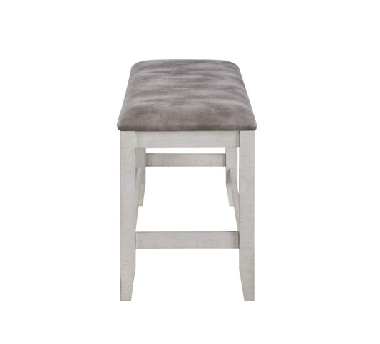 Richland - Counter Ht Bench - White Counter Benches by New Classic - Walls Furniture & Mattress