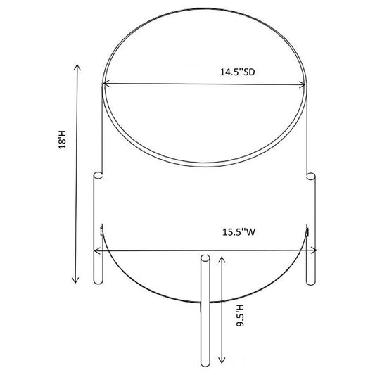 Basye - Round Upholstered Ottoman - Ivory Upholstered Ottomans by CoasterEveryday - Walls Furniture & Mattress