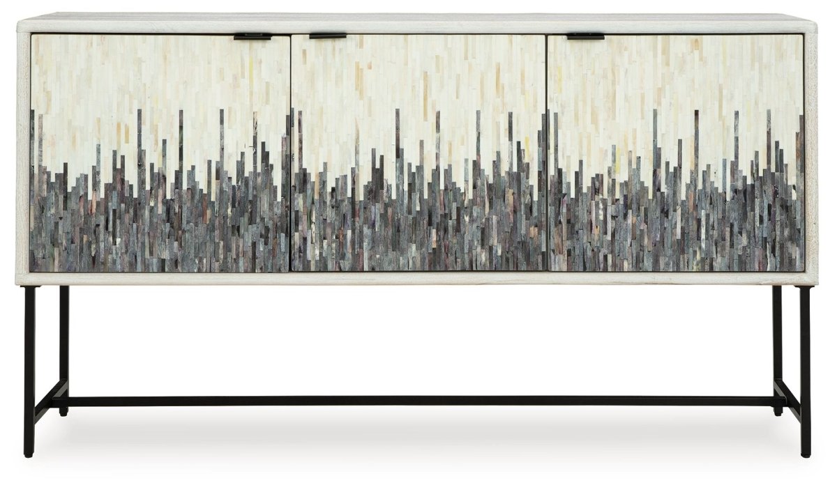 Freyton - Accent Cabinet - White / Gray Accent Cabinets by Signature Design by Ashley® - Walls Furniture & Mattress
