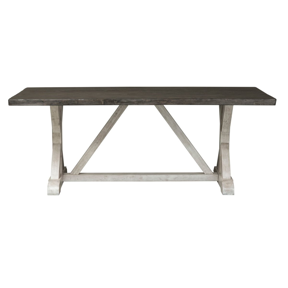 Willowrun - Trestle Table - Rustic White Dining Tables by Liberty Furniture - Walls Furniture & Mattress