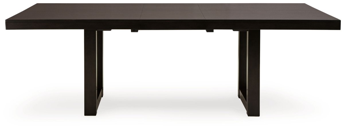 Neymorton - Rectangular Dining Room Butterfly Extension Table - Dark Grayish Brown Dining Tables with Extensions by Signature Design by Ashley® - Walls Furniture & Mattress