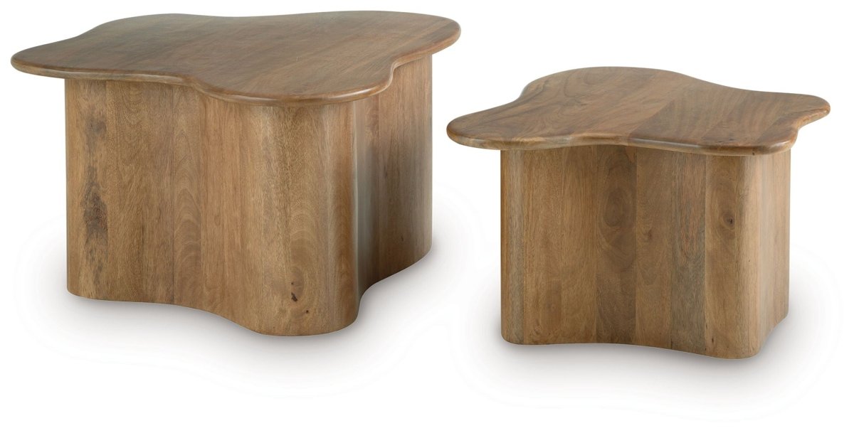 Abeford - Brown - Accent Cocktail Table (Set of 2) Table Sets by Signature Design by Ashley® - Walls Furniture & Mattress