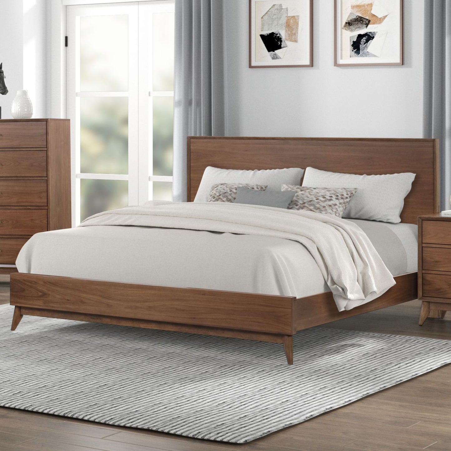 Century Modern - Dresser & Mirror - Light Brown