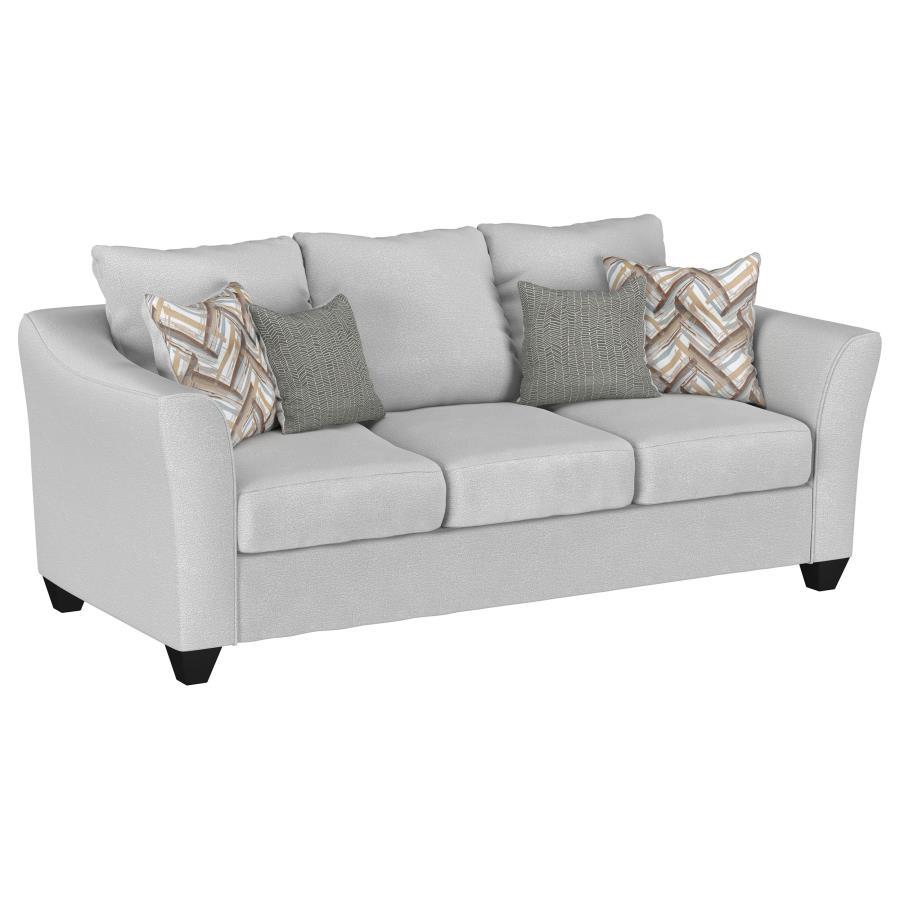 Salizar - Upholstered Flared Arm Sofa Stationary Sofas by CoasterEssence - Walls Furniture & Mattress