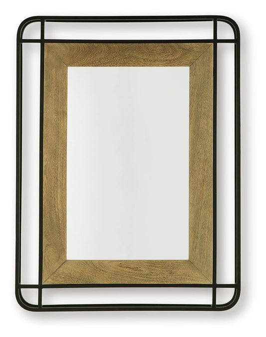 Beelman - Black / Brown - Accent Mirror Accent Mirrors by Signature Design by Ashley® - Walls Furniture & Mattress