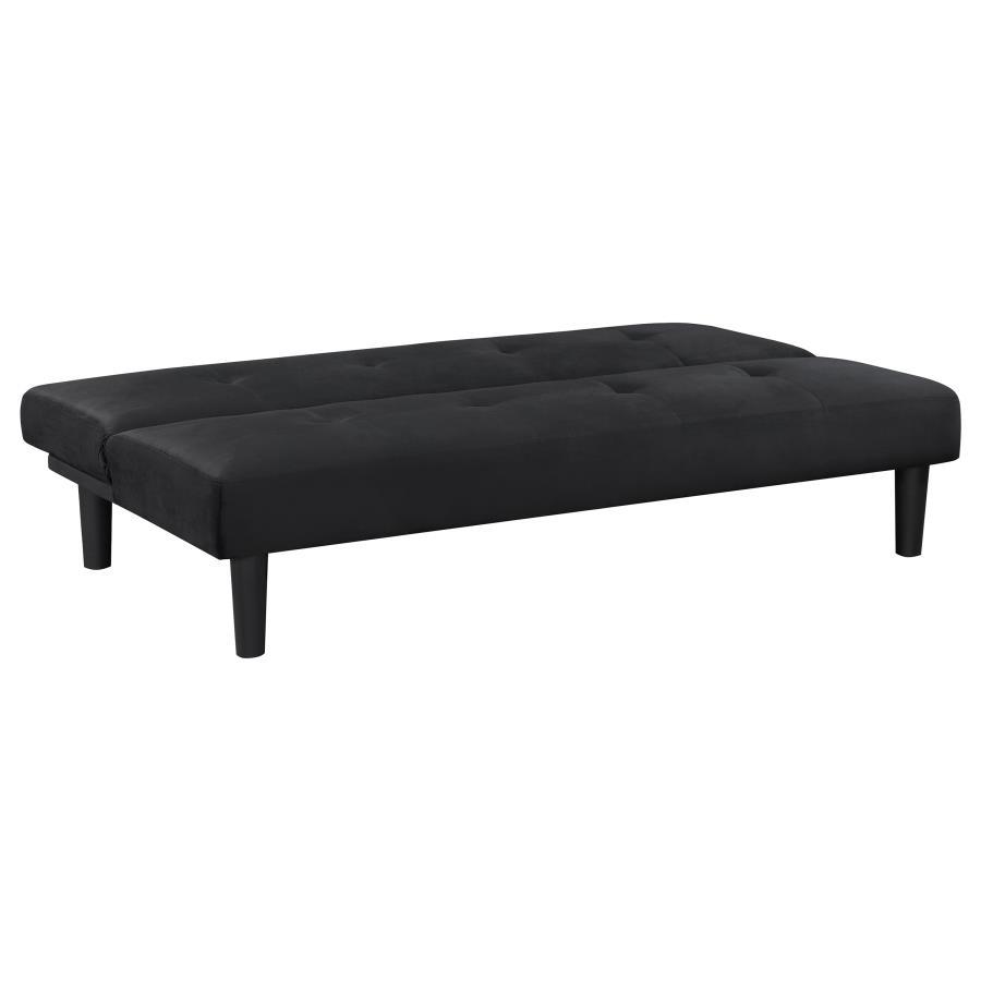 Stanford - Upholstered Tufted Convertible Sofa Bed - Black Futon Sofas by Coaster Fine Furniture - Walls Furniture & Mattress