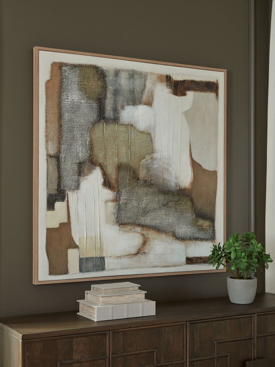 Wylander - Tan / Brown / Gray - Wall Art Canvas Art by Signature Design by Ashley® - Walls Furniture & Mattress