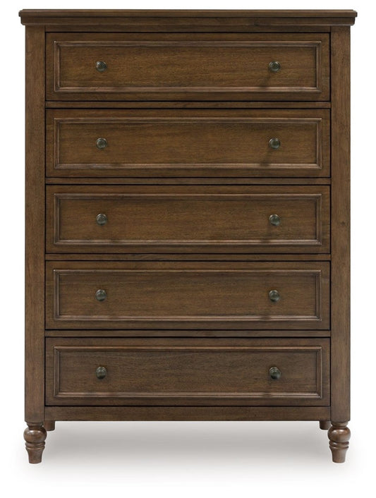 Sturlayne - Five Drawer Chest - Brown Accent Chests by Benchcraft® - Walls Furniture & Mattress