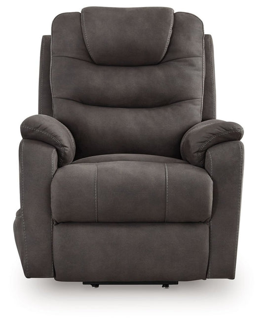 Snowfield - Power Lift Recliner - Gunmetal Lift Chairs by Signature Design by Ashley® - Walls Furniture & Mattress