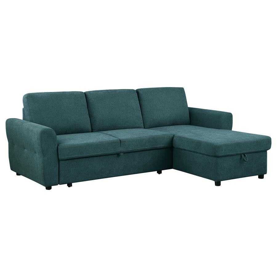 Samantha - Upholstered Storage Sleeper Sectional Sofa Sleeper Sectionals by Coaster Fine Furniture - Walls Furniture & Mattress