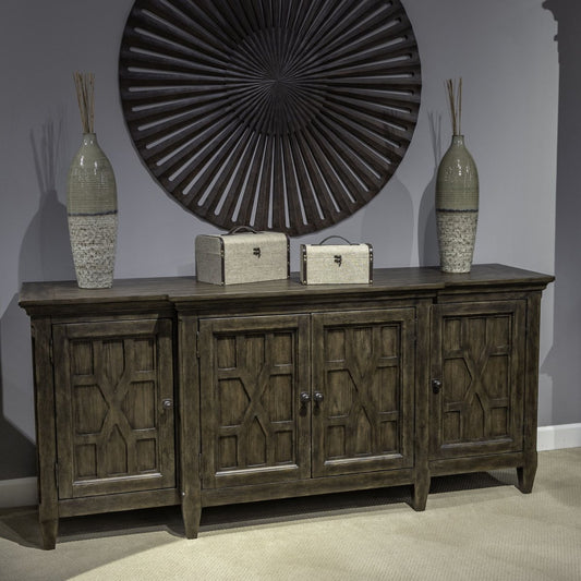 Paradise Valley - 76" TV Console - Dark Brown TV Stands by Liberty Furniture - Walls Furniture & Mattress