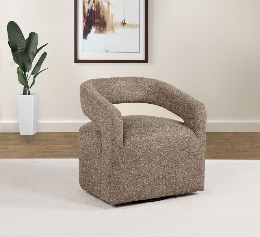 Westhill - Boucle Upholstered Swivel Accent Chair Swivel Chairs by Coaster Fine Furniture - Walls Furniture & Mattress