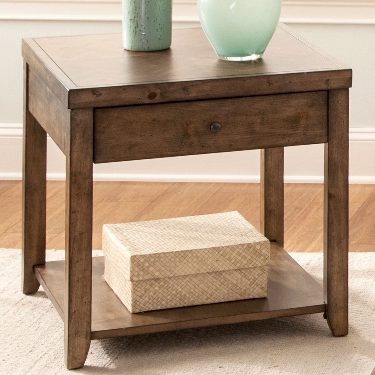 Mitchell - End Table - Dark Brown End Tables by Liberty Furniture - Walls Furniture & Mattress