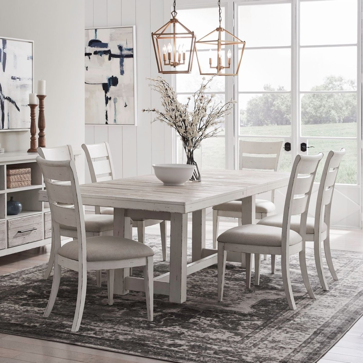 Backroads - Trestle Table Set 5 Piece Dining Room Sets by Liberty Furniture - Walls Furniture & Mattress