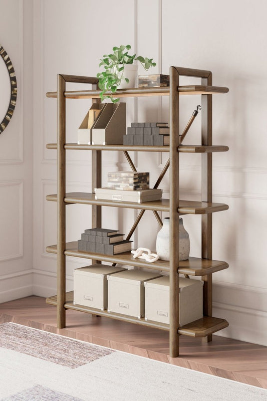Roanhowe - Bookcase - Brown Etageres by Signature Design by Ashley® - Walls Furniture & Mattress