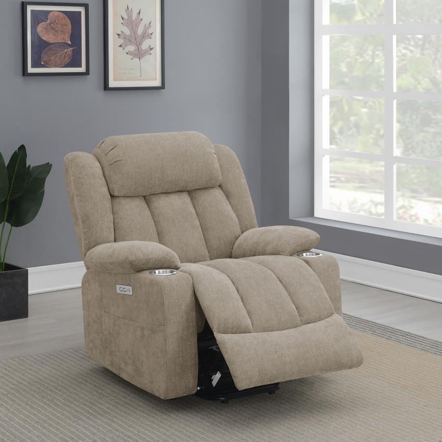 Houston - Upholstered Power Lift Recliner Chair Lift Chairs by CoasterEveryday - Walls Furniture & Mattress