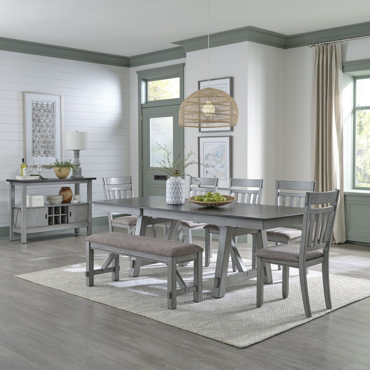 Newport - Trestle Table Set 5 Piece Dining Room Sets by Liberty Furniture - Walls Furniture & Mattress
