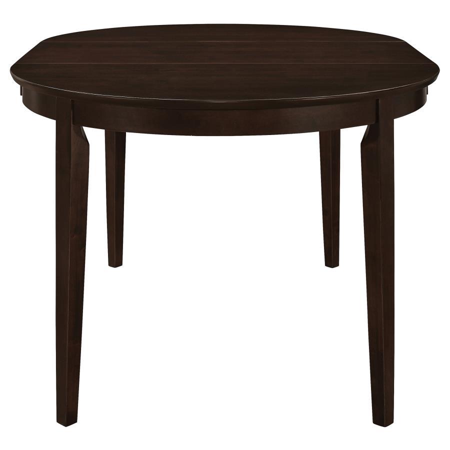 Gabriel - Oval Extension Leaf Dining Table - Cappuccino Dining Tables with Extensions by CoasterEveryday - Walls Furniture & Mattress
