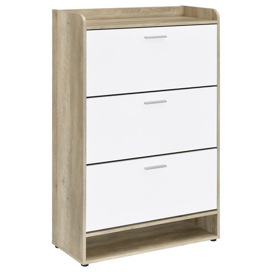 Denia - 3 - Tier Engineered Wood Shoe Cabinet Shoe Cabinets by CoasterEveryday - Walls Furniture & Mattress