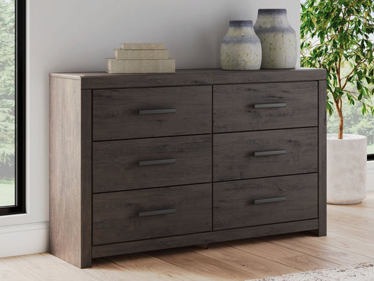 Prendonea - Six Drawer Dresser - Charcoal Dressers by Signature Design by Ashley® - Walls Furniture & Mattress