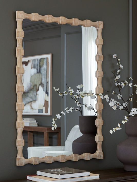 Acelmore - Light Brown - Accent Mirror Accent Mirrors by Signature Design by Ashley® - Walls Furniture & Mattress