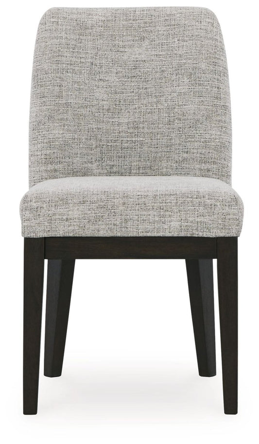 Burkhaus - Dining UPH Side Chair (Set of 2) - Beige / Dark Brown Chair Sets by Signature Design by Ashley® - Walls Furniture & Mattress