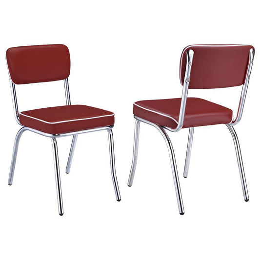 Retro - Upholstered Dining Side Chair (Set of 2) Chair Sets by CoasterEveryday - Walls Furniture & Mattress