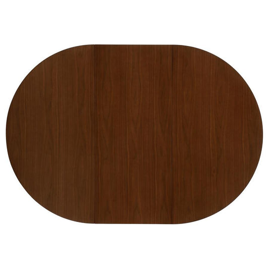 Jedda - 5 Piece Oval Dining Table Set - Dark Walnut 5 Piece Dining Room Sets by CoasterEveryday - Walls Furniture & Mattress