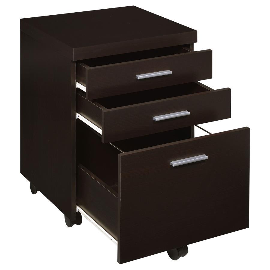 Skeena - 3 - Drawer Mobile Office Cabinet Filing Cabinets by CoasterEveryday - Walls Furniture & Mattress