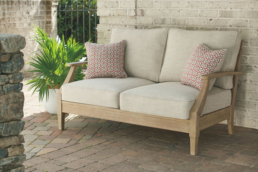 Clare View - Loveseat w/Cushion - Beige Loveseats by Signature Design by Ashley® - Walls Furniture & Mattress