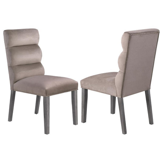 Carla - Upholstered Dining Side Chair (Set of 2) Chair Sets by Coaster Fine Furniture - Walls Furniture & Mattress