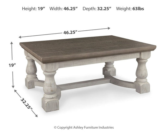 Havalance - Rectangular Cocktail Table - Gray / White Cocktail Tables by Signature Design by Ashley® - Walls Furniture & Mattress