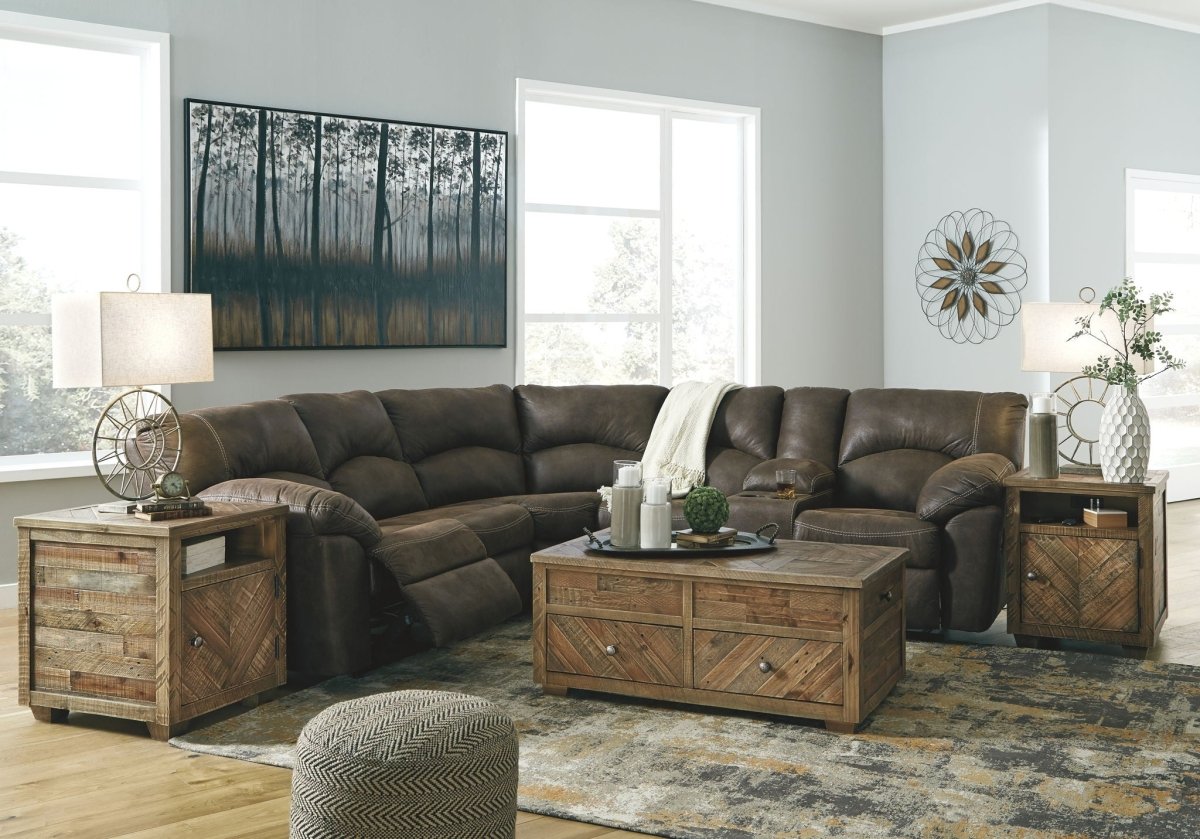 Tambo - Reclining Sectional Reclining Sectionals by Signature Design by Ashley® - Walls Furniture & Mattress