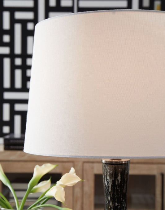 Tenslow - Glass Table Lamp - Antique Black Table Lamps by Signature Design by Ashley® - Walls Furniture & Mattress