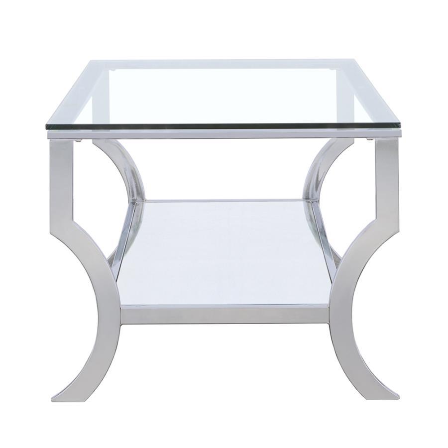 Saide - Rectangular Glass Top Table End Tables by CoasterEssence - Walls Furniture & Mattress