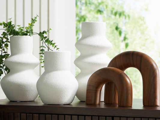 Carterworth - Accessory Set (Set of 5) - White / Brown Table Accessory Sets by Signature Design by Ashley® - Walls Furniture & Mattress