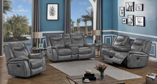 Conrad - Upholstered Padded Arm Motion Sofa Set Reclining Sofas & Loveseats by CoasterEveryday - Walls Furniture & Mattress